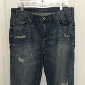 London Jean distressed crop